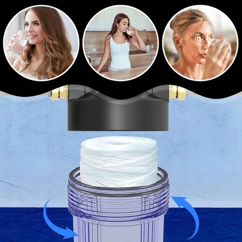 FILTR DO WODY WKŁAD FILTRUJĄCY SZNURKOWY ZMIĘKCZAJĄCY PP5 10" ZESTAW na Arena.pl