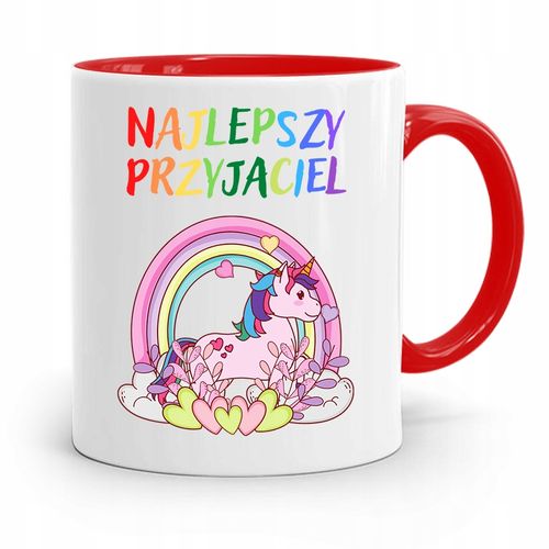 Kubek Czerwony Dla Dzieci Najlepszy Przyjaciel Z Nadrukiem Ze Zdjęciem na Arena.pl