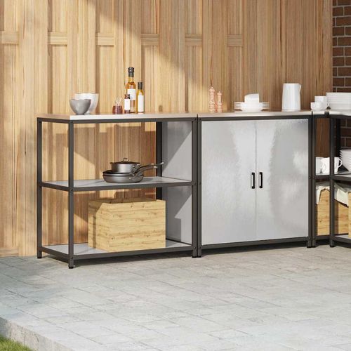 Zestaw do przechowywania w kuchni z półką 2 pcs Srebrny na Arena.pl