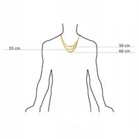 ELEGANCKI ZŁOTY ŁAŃCUSZEK NASZYJNIK MĘSKI 55 cm STAL CHIRURGICZNA + GRATISY