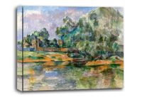 Riverbank, Paul Cézanne - obraz na płótnie 30x20 cm