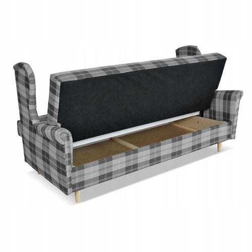 Sofa Uszak FELDA rozkładana fspania Family meble krata szara na Arena.pl