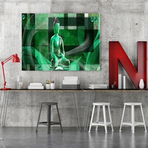 Obraz na płótnie - Canvas, Budda na geometrycznym tle 2 120x80 na Arena.pl