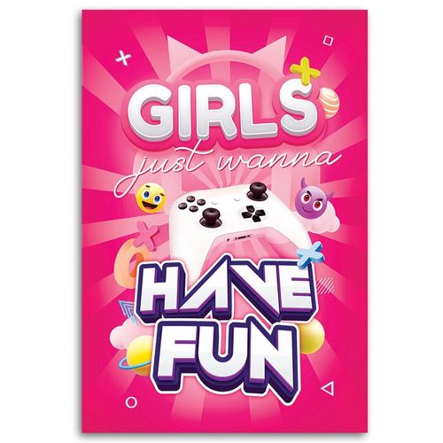 Emaga Obraz na płótnie, Napis gamingowy dla kobiet - 70x100 na Arena.pl