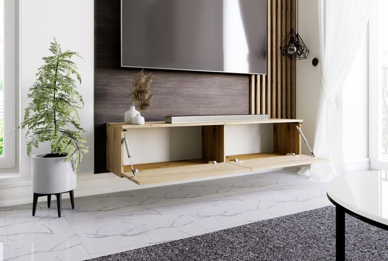 Wisząca szafka RTV 150cm dąb artisan zdjęcie 2