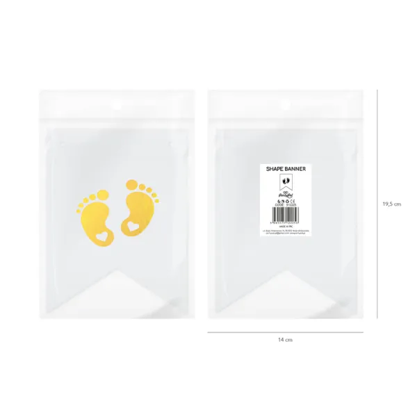 Baner DIY 16 cm - kształt stópki zdjęcie 3