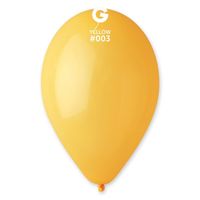 Balony pastelowe żółty ciemny #003, 26 cm 3 szt.