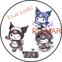 Opłatek na tort KUROMI Postać Bajka Topper Tekst Imię Gratis