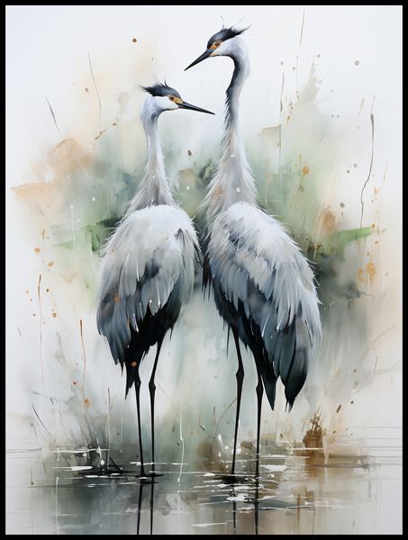 Plakat 75x100cm Tańczące Czaple zdjęcie 2