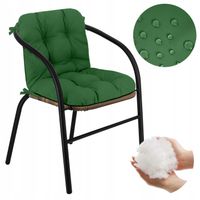 PODUSZKA NA KRZESŁO OGRODOWE 80x45 WODOODPORNA WIĄZANA OGRODOWA Z OPARCIEM