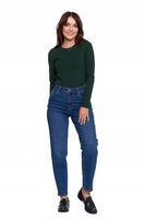 SPODNIE MOM FIT JEANSY DAMSKIE KLASYCZNE MOM JEANS MORAJ NIEBIESKIE 40