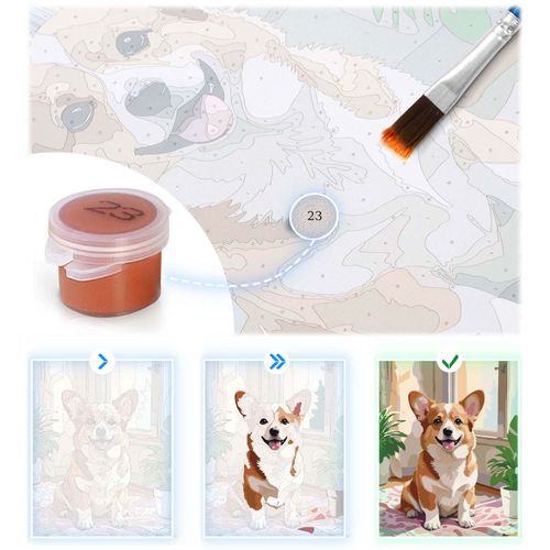 Obraz do malowania po numerach 40x50 cm Massido Portret kobiety z koniem na Arena.pl