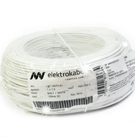Przewód linka 1,5mm2 Biała LGY 1,5mm2 Elektrokabel 100m