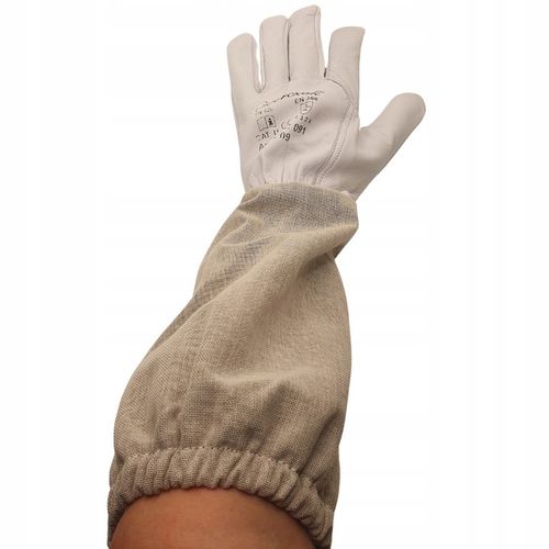 Rękawice Pszczelarskie Skórzane z Płótnem SOLIDNE Długie r 9 / L POLSKIE na Arena.pl