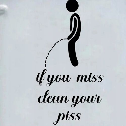 Naklejka na Tron Toaletę Kibel WC If You Miss Clean Your Piss Ostrzeżenie na Arena.pl