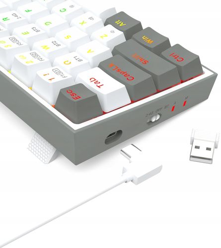 Klawiatura Redragon Castor Pro White-Gray na Arena.pl
