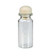 BUTELECZKA szklana 22x60mm 6cm z korkiem drewnianym i uszczelką 5szt.