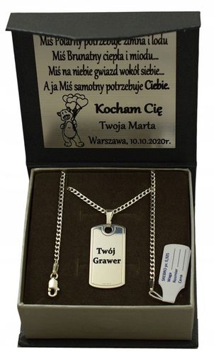 SREBRNY PEŁNY ŁAŃCUSZEK DZIECIĘCY PANCERKA NIEŚMIERTELNIK PR. 925 + GRAWER na Arena.pl