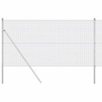 Ogrodzenie z słupkami Srebrny 1.4 x 10 m Stal