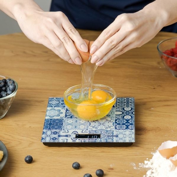 Waga kuchenna elektroniczna ZELMER ZKS1100C 5 kg LCD szkło wzór zdjęcie 2