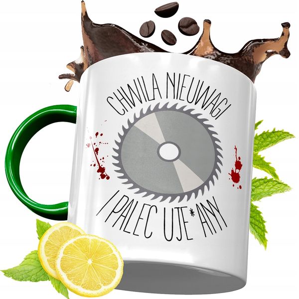 Kubek Zielony Dla Stolarza Na Urodziny Prezent Z Nadrukiem Ze Zdjęciem zdjęcie 1