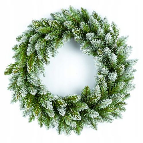 WIANEK ADWENTOWY DIAMENTOWY duży wieniec stroik świąteczny 54 cm kryształki na Arena.pl