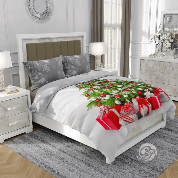 Pościel 3D bawełna satyna 160x200cm CHOINKA zdjęcie 2