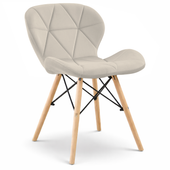 Krzesło tapicerowane welwet Zoe II beżowe do kuchni i jadalni