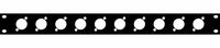 Panel maskujący zaślepka 8 gniazd XLR Rack 19 1U aluminium Thon 10XLR