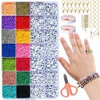 KORALIKI DO ROBIENIA BIŻUTERII BRANSOLETEK NASZYJNIKÓW ZESTAW LITERKI DIY