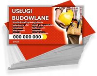 Wizytówki reklamowe 200 szt dużo wzorów USŁUGI BUDOWLANE