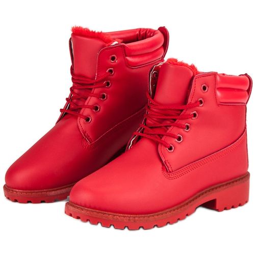 Czerwone Ocieplane Traperki r.37 na Arena.pl