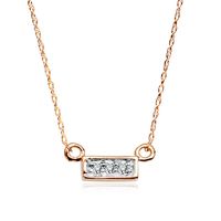 naszyjnik delikatny z diamentami 40/43cm złoto 585