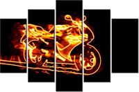 100CM 150CM OBRAZ 5 ELEM MOTOR ŚCIENNY