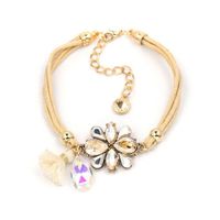 bransoletka shine na rzemyku krem b436k