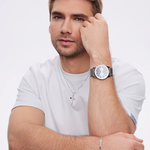 srebrny krzyżyk klasyczny gładki unisex na Arena.pl