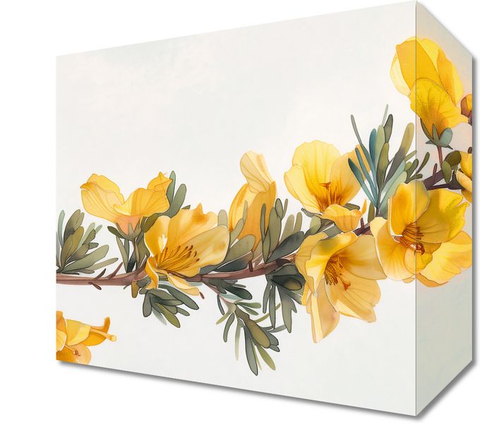 Obraz 20x20cm Żółte Kwiaty zdjęcie 1