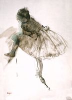 Study of a Ballet Dancer (recto), Edgar Degas - plakat 50x70 cm