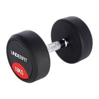 Hantla gumowana 18 kg UNDERFIT do ćwiczeń siłowych fitness