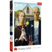 ND01_247263 PUZZLE 500 American Gothic: Psia Edyc