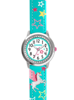 CLOCKODILE Turkusowy zegarek dla dziewczynek JEDNOROŻEC