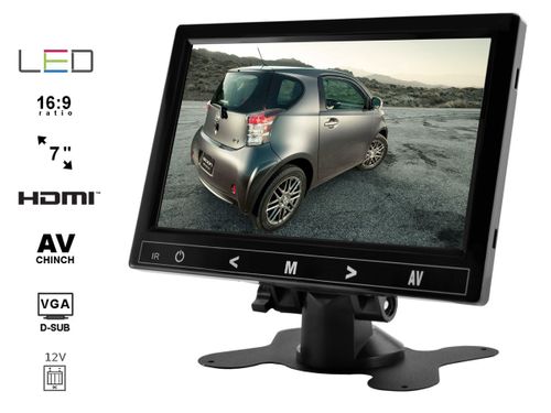 Monitor 7'' HD HDMI VGA RCA 12V na Arena.pl