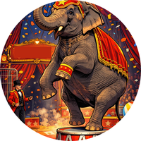 Opłatek na tort Słoń Słonik Trąbalski 18 30 40 50 60 Urodziny