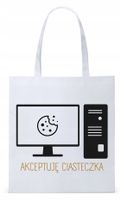 Informatyka Programisty Torba Eco Biała Shopper Z Nadrukiem Ze Zdjęciem