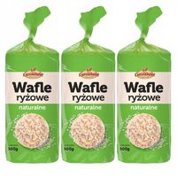 Eurowafel Wafle ryżowe naturalne 100 g x 3 sztuk
