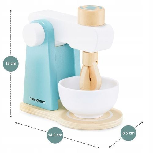 Zabawka Edukacyjna DREWNIANY MIKSER BLENDER ROBOT KUCHENNY DLA DZIECI 3+ na Arena.pl