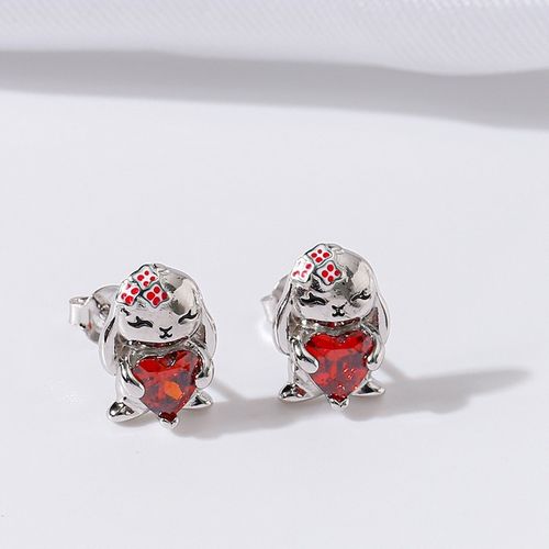 KOLCZYKI SREBRNE DLA DZIEWCZYNKI KRÓLICZKI SREBRO 925 ZAJĄCZKI NA WIELKANOC na Arena.pl