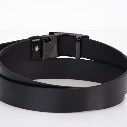 Pasek SKÓRZANY męski Klamra automat CZARNY spodni na Arena.pl