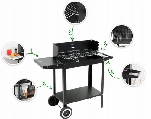 Grill węglowy Lund 48 x 26,5 cm na Arena.pl