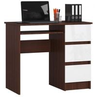 Biurko komputerowe, szuflady, prawe, ASTOR, 90x50x77, wenge | TYLETEGOTU